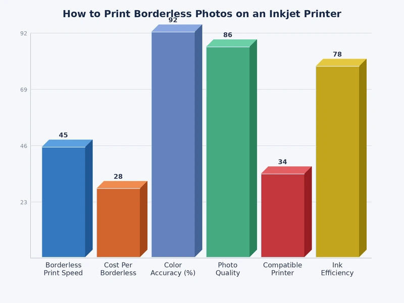 Chart comparing borderless print support across major inkjet printer brands and models