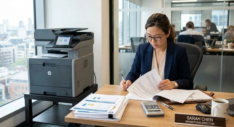 Business printer lease vs buy cost comparison for office printing decisions