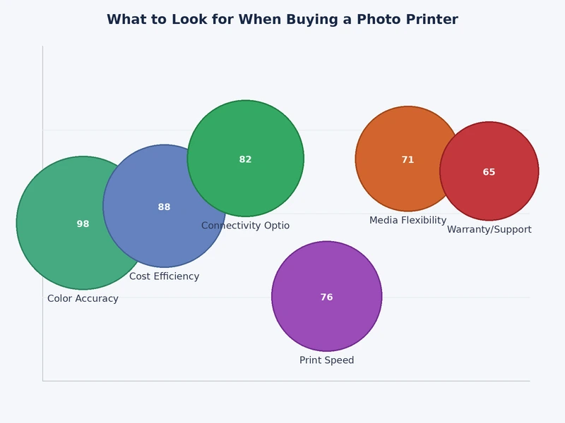 Bar chart comparing print quality scores across inkjet pigment, inkjet dye, and dye-sublimation photo printers